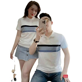 Áo thun polo cặp đôi nam nữ chất thun cotton cá sấu cao cấp ATC10 Skymen Fashion