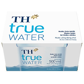 Thùng 24 chai nước tinh khiết TH True Water 500ml