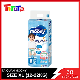 Tã Quần Cao Cấp Moony Nhật Bản Bé Trai XL38 38 Miếng