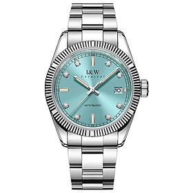 Đồng hồ nam chính hãng I&W CARNIVAL 786G-T5,hàng mới fullbox,kính sapphire,chống xước,chống nước 50m,Bh 24 tháng,máy cơ (automatic),mặt đen dây thép trắng