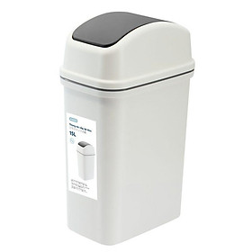 Mua Thùng rác nắp lật Inochi - Hiro 15L (kèm ruột) Thân Trắng kem + Nắp Ghi sữa/ Xanh chàm/ Nâu café/ Be sữa