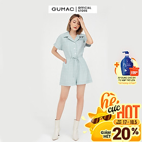 Jumpsuit nữ ngắn tay cánh dơi phối nơ eo GUMAC DB5114