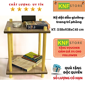 Mua Kệ đầu giường ngủ kệ trang trí decor chống nước bằng gỗ nhập khẩu từ KNF mẫu mới 2023