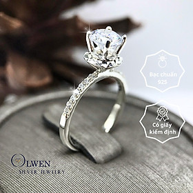 Nhẫn Cầu Hôn Đính Đá OlwenSilverJewelry cho Nữ - Women