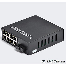 Mua Bộ chuyển đổi quang điện 1 quang 8 LAN - Converter quang 1Gbps