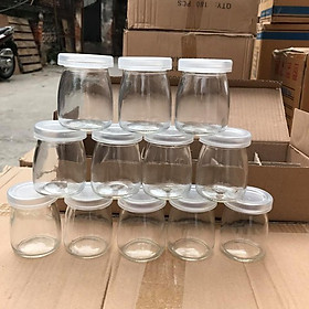 Mua Set 6 hũ thủy tinh làm sữa chua có nắp đậy  dày đẹp  sạch sẽ