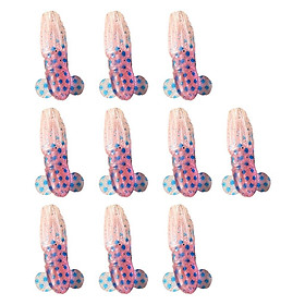 10 Pieces 2.75 Inch Soft Fishing Lures Octopus Squid Bodies Pink Lures 7CM Artificial Silicone Fishing Bait