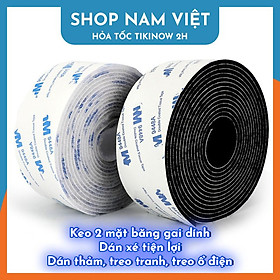 Mua 1 Mét Cuộn Keo 2 Mặt Băng Gai Dính Velcro Dán Xé Treo Đồ  Treo Ổ Điện  Treo Tranh Tiện Lợi