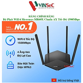 Mua Bộ Phát Wifi 6 Mercusys MR60X Chuẩn AX Tốc Độ 1500Mbps - Hàng Chính Hãng