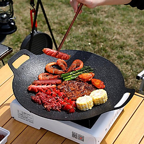 Mua Chảo Nướng Vân Đá Hàn Quốc Chống Dính Không Cần Dầu Chiên Nướng Xào Đa Năng Dùng Được Mọi Loại Bếp Size 32Cm