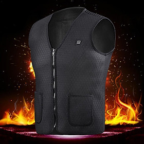 Áo Jacket Sưởi Ấm Bằng Điện Cho Du Lịch Trượt Tuyết Đen (Size M)