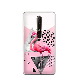 Ốp điện thoại Nokia 6 2018 / Nokia 6.1 - 01170 7793 HONGHAC04 - Silicone dẻo - Hàng Chính Hãng