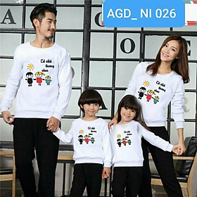 Áo nỉ bông cả nhà thương nhau - MÃ AGD ni026