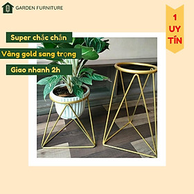 Mua Kệ sắt trang trí phòng khách  giá để cây cảnh trong nhà  sơn tĩnh điện vàng gold cao cấp  chậu cây trang trí