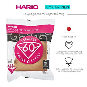 Túi Giấy Lọc Cà Phê Hario V60 Coffee Paper Filter Loại 1 Ly (pha 1-2 tách cà phê)