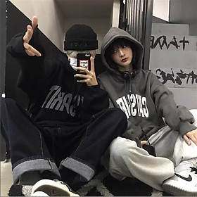 Áo Hoodie Tay Dài Dáng Rộng In Chữ Phong Cách Hip hop Thời Trang Cho Nam Giới Size M-5XL