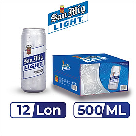 Thùng 12 Lon Bia SAN MIGUEL Light 500 ml