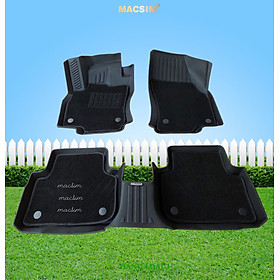 Thảm lót sàn ô tô 2 lớp cao cấp dành cho xe Audi Q3 2019-2024+ (sd) nhãn hiệu Macsim chất liệu TPE màu đen