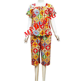 [40kg - 80kg] Đồ Bộ Măc Nhà lanh( tole) dày dặn thoáng mát thấm hút mồ hôi