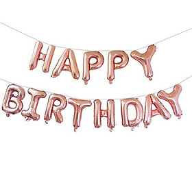 Bộ chữ happy birthday màu rose gold