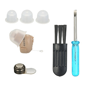 Mini Hearing Aid Small Inner Ear Invisible Sound Amplifier Volume Adjustable Hearing Aids for the Elderly with Storage