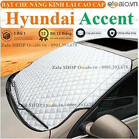 Tấm che chắn nắng nóng kính lái xe ô tô Hyundai Accent 3 Lớp Cao Cấp - OTOALO