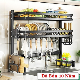 Kệ Đựng Bát Đĩa Trên Bồn Rửa Bát Cao Cấp Đa Năng Loại 2 Tầng Kệ Để Chén Đĩa Trên Bồn Rửa Bát