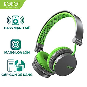 Tai Nghe Chụp Tai Bluetooth ROBOT Spirit Chất Âm DSP Hỗ Trợ Kết Nối Cổng AUX - Hàng Chính Hãng