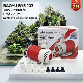 Máy Bơm Hồ Cá Baoyu BYS-103 (30W - 2000L/H) - Bơm Bể Cá Êm, Tiết Kiệm Điện