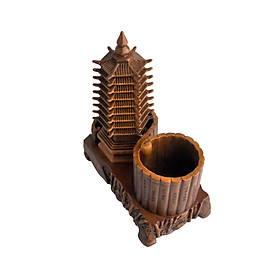 9 Layers Retro Pagoda  Statue Decoration Gift Resin Pen Brush Holder