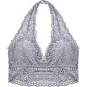 Áo Ngực Không Gọng Floral Halter Bralette Viviane AN0717_04 - Ghi