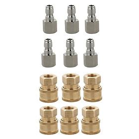 12X Pressure Washer Quick Connector Easy Connect Fitting 1/4" G Female /Male