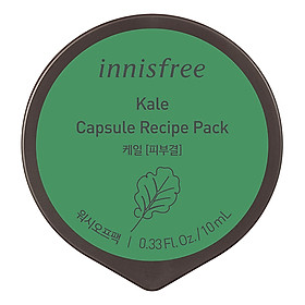 Mặt Nạ Rửa Dạng Hủ Từ Cải Xoăn Innisfree Capsule Recipe Pack Kale (10ml) - 131171937