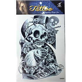 Hình xăm Tattoo Halloween kích thước 20cm x 14cm