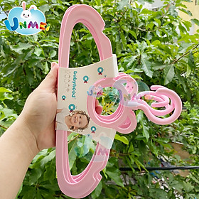 Mua  Bộ 5 Cái  Móc Phơi Đồ Em Bé - Móc Phơi Quần Áo Trê Em - Xoay 360 độ- Nhựa Cao Cấp màu Hồng - Xanh