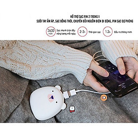 Mua máy sưởi tay hình chim cánh cụt/gấu bắc cực dễ thương tiện lợi cho điện thoại
