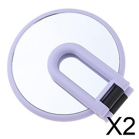 2xFolding Handheld Magnifying Double Sided Makeup Tabletop Travel Mirror 2X Magnifying