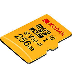 Kodak 256GB TF (MicroSD) memory card U3 A1 V30 speed version reading speed 100MB / s driving recorder security monitoring home monitoring mobile phone tf card