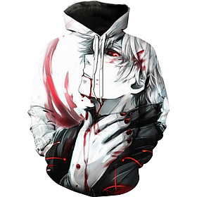 Áo Khoác Trùm Mũ In Nhân Vật Anime Nhật Bản 3D