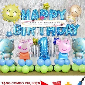 Set Bóng Trang Trí Sinh Nhật Tuổi HEO/LỢN/ 1 TUỔI
