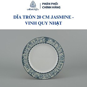 Dĩa tròn 20 cm – Jasmine – Vinh Quy Nhạt - Gốm sứ cao cấp Minh Long 1