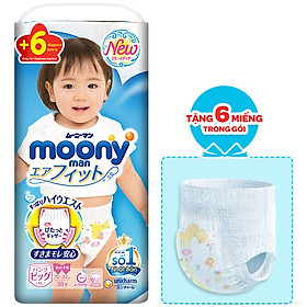 Tã Quần Cao Cấp Moony Nhật Bản Bé Gái XL38 38 Miếng - Tặng 6 miếng trong