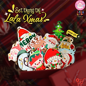 Đồ Chơi Tô Màu Gỗ Noel LalaXmas - Bộ Kit DIY Tự Vẽ và Làm Đồ Trang Trí Giáng Sinh - Lalala Baby