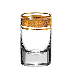Set Ly Pha Lê Tiệp Mạ Vàng Cao Cấp Bohemia 45ml -Quà Tặng Tân Gia, Khai Trương, Họp Mặt, Tặng Đối Tác