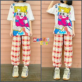 Quần Caro Dây Rút Lai - Quần Caro Lưng Thun Bo Lai Long Caro Pants Unisex - MM