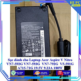 Sạc dành cho Laptop Acer Aspire V Nitro VN7-592G VN7-593G VN7-792G V5-591G A715-71G 19.5V 9.23A 180W - Kèm Dây nguồn - Hàng Nhập Khẩu
