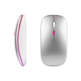 Chuột bluetooth Không Dây Siêu Mỏng Không Gây Tiếng Ồn Có Đèn led Nhiều Màu Sắc kết nối và sử dụng nhiều loại thiết bị
