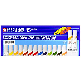 Màu Nước Sakura Mat Water Color 5ml 15 Màu Có Màu Gold Và Silver
