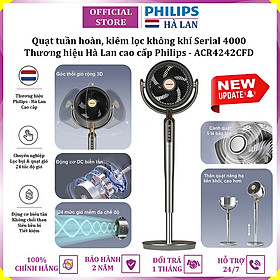 Mua Quạt tuần hoàn 3D kiêm lọc không khí động cơ biến tần cao cấp thương hiệu Hà Lan Philips ACR4242CFD Serial 4000 - Hàng nhập khẩu