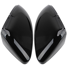 Car Mirror Covers Caps 2 Pcs/set Auto Accessories Car-styling Bright Carbon Black Cover RearView Mirror Case Cover For VW Golf MK7 7.5 GTI 7 7R